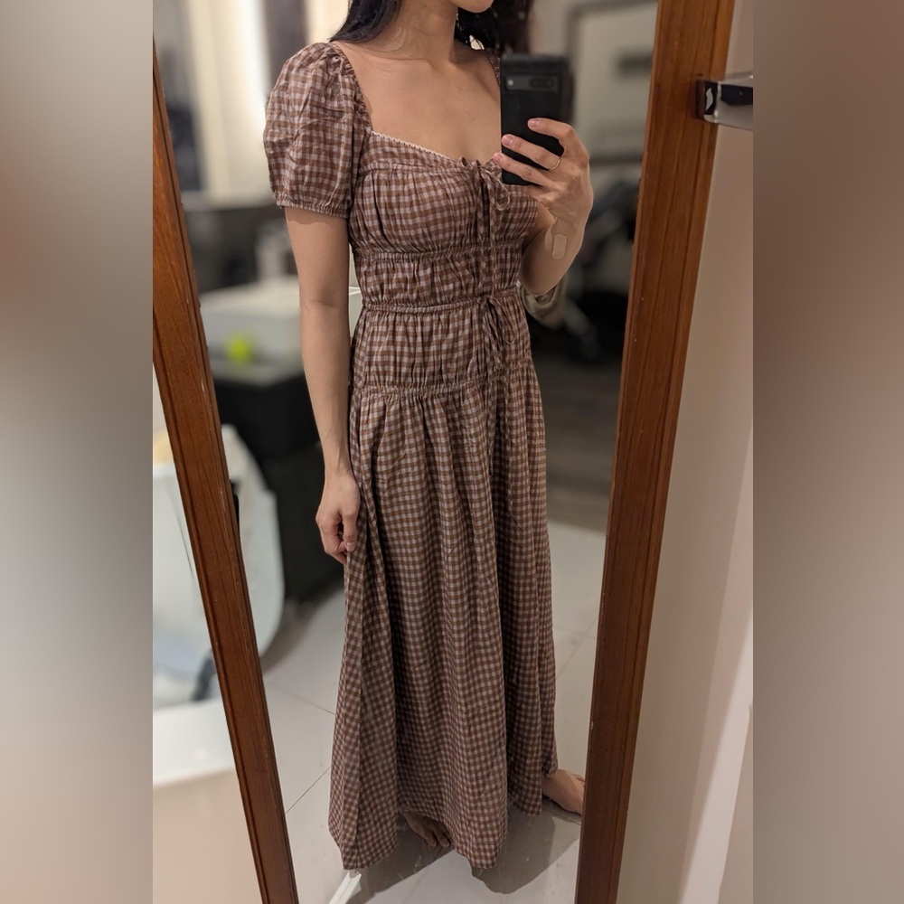 Reformation Rhett Dress Audrie Check - Picture 2 of 16